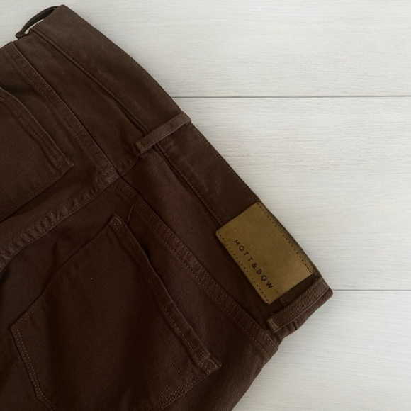 MOTT & BOW Slim Mercer Jeans Twill Brown Gorpcore Country Western Normcore - Picture 11 of 13